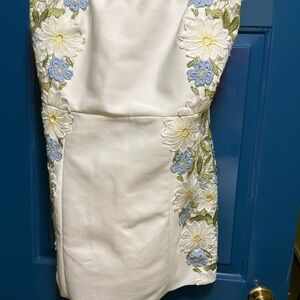 Floral Embroidered White Dress